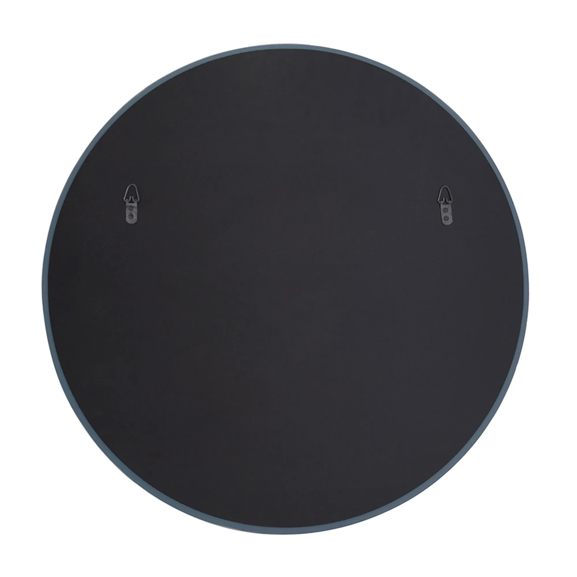 28" Minimalist Round Wall Mirror With Beveled Edge