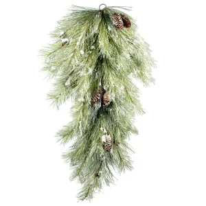 30" Northwoods Pine Teardrop: Flocked Green