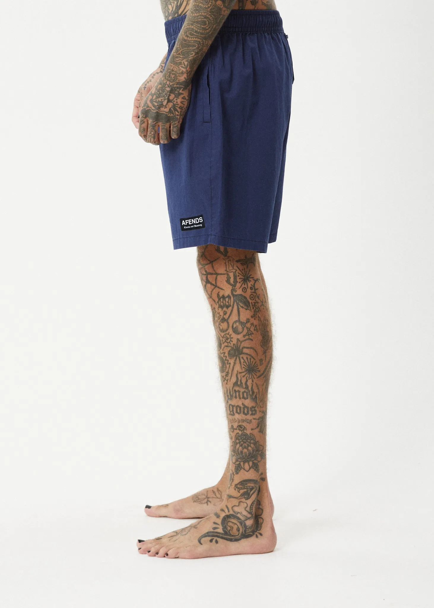 AFENDS Mens The Dopamine - Swim Short 18" - Navy