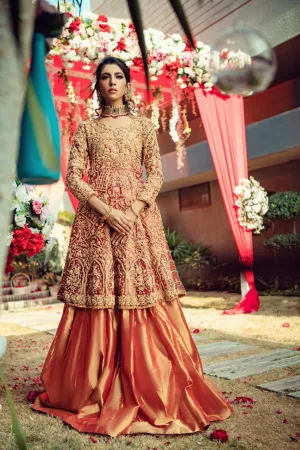 Attractive Red Color Pakistani Designer Lehenga