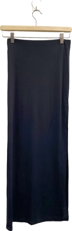 Bershka Black High Side Split Skirt XS