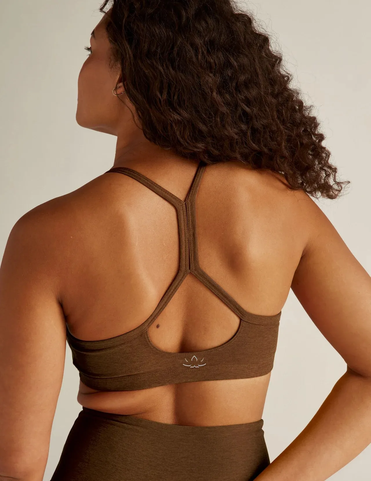 Beyond Yoga Spacedye Slim Racerback Bra - Bold Mocha Heather