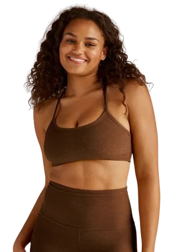 Beyond Yoga Spacedye Slim Racerback Bra - Bold Mocha Heather
