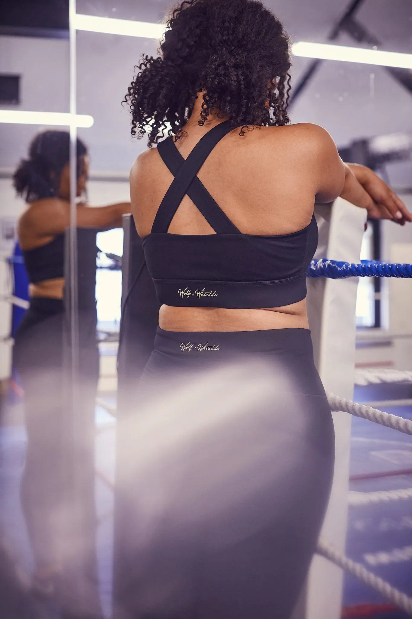 Black Cross Back Sports Bra