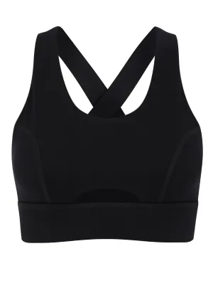 Black Cross Back Sports Bra