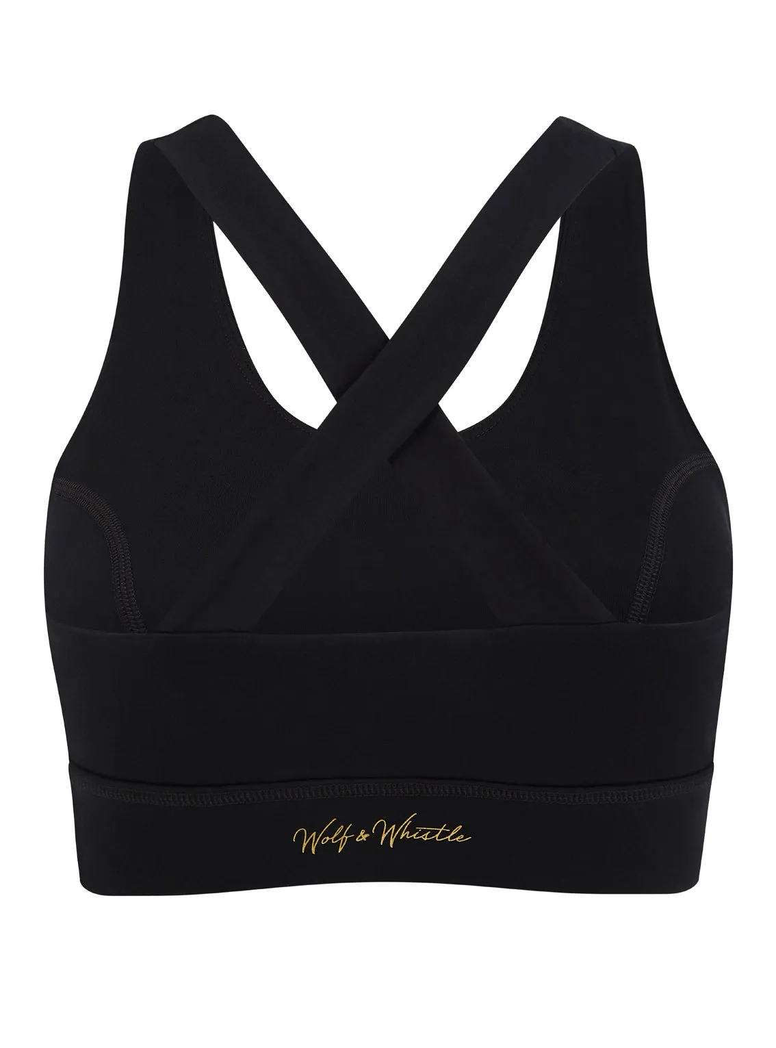 Black Cross Back Sports Bra