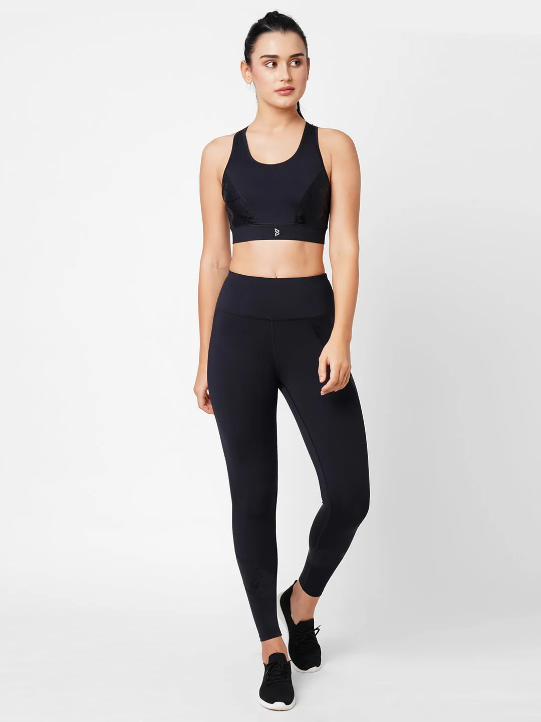 Black Marble Sports Bra