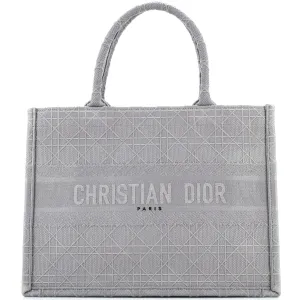 Book Tote Cannage Embroidered Canvas Medium