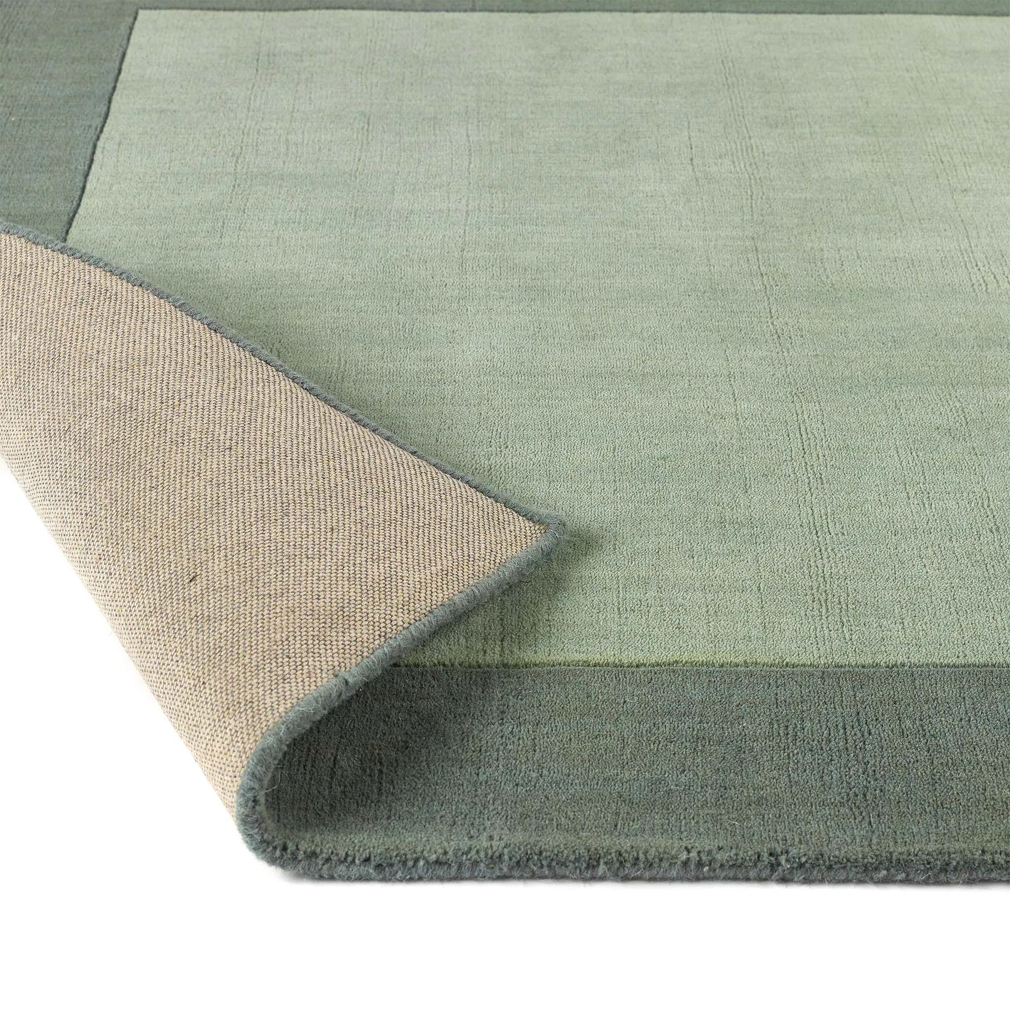 Borders Rug Sage Green