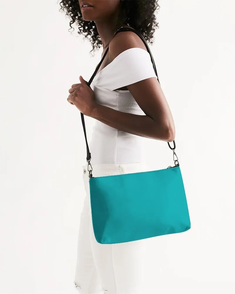 Bright Green Cyan Zip Pouch | Bright Pure Green Cyan | C100M0Y38K0