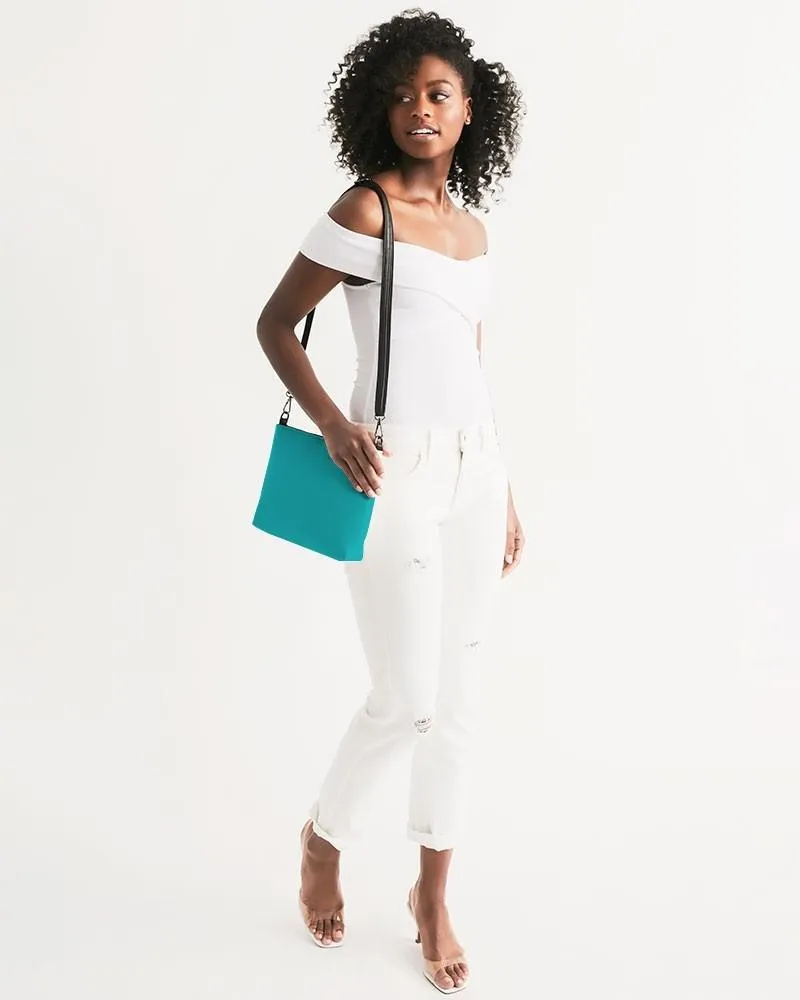 Bright Green Cyan Zip Pouch | Bright Pure Green Cyan | C100M0Y38K0