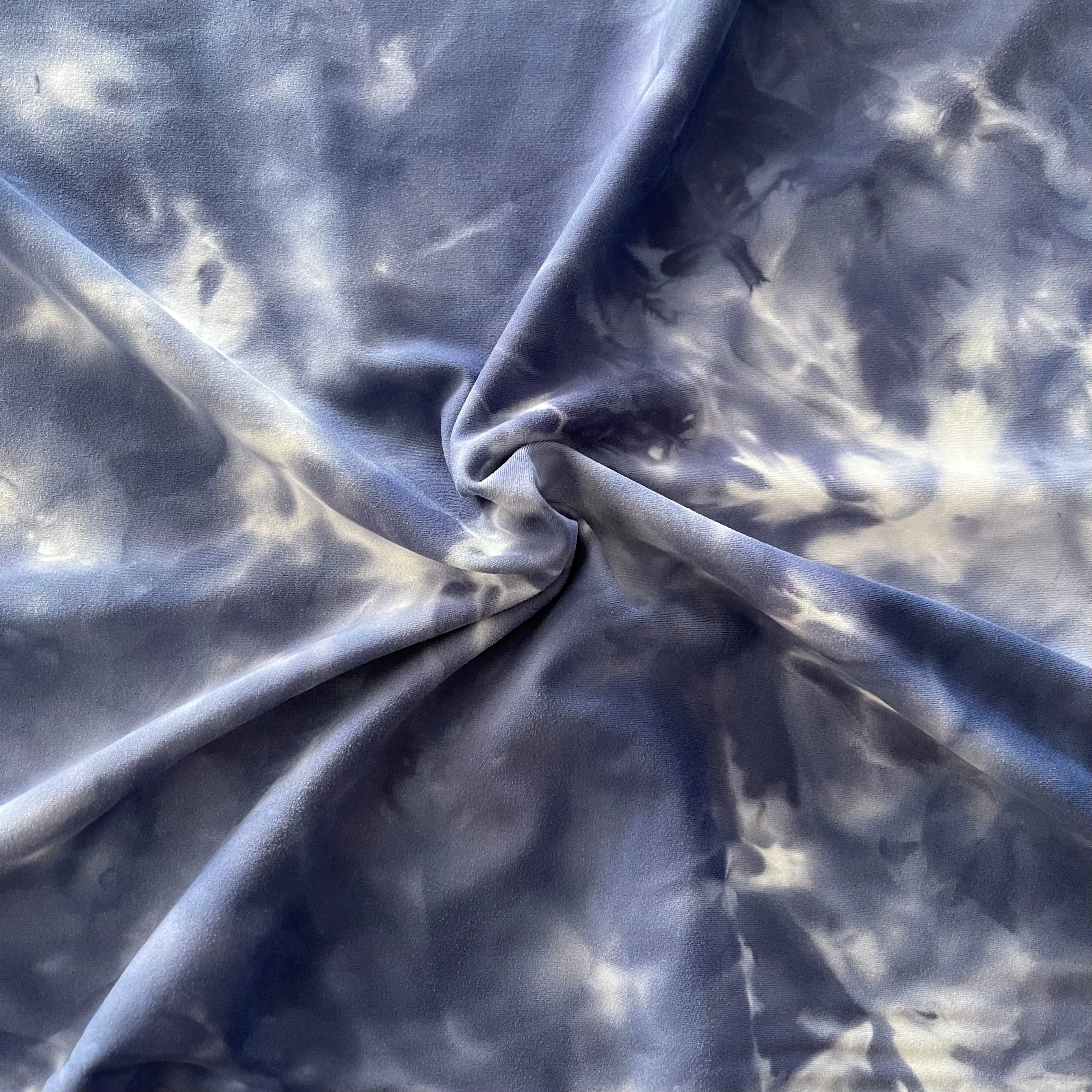 Brushed Nylon - Blue Tie Dye