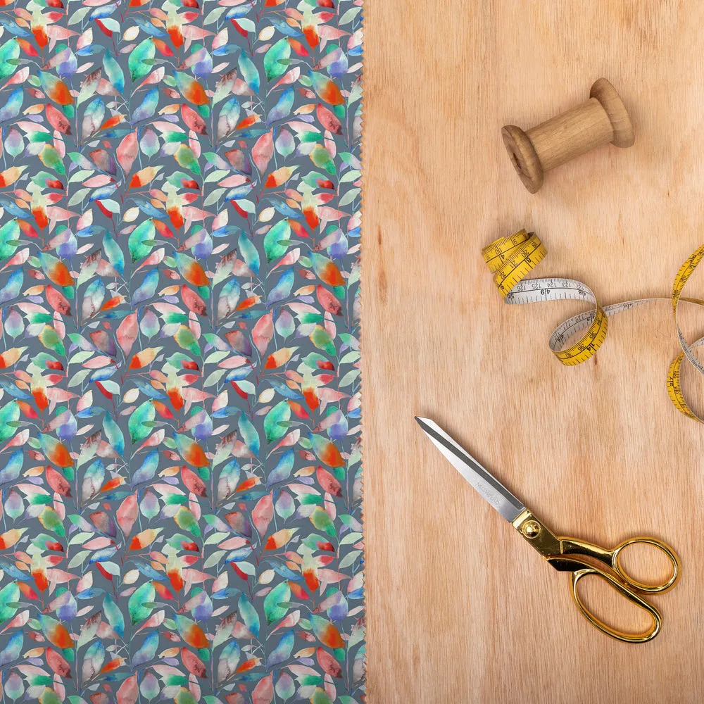 Brympton Printed Fine Lawn Cotton Apparel Fabric (By The Metre) Flame Navy
