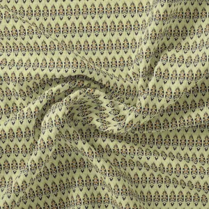 Burgundy Grey Ikat Pure Cotton Printed Fabric Material