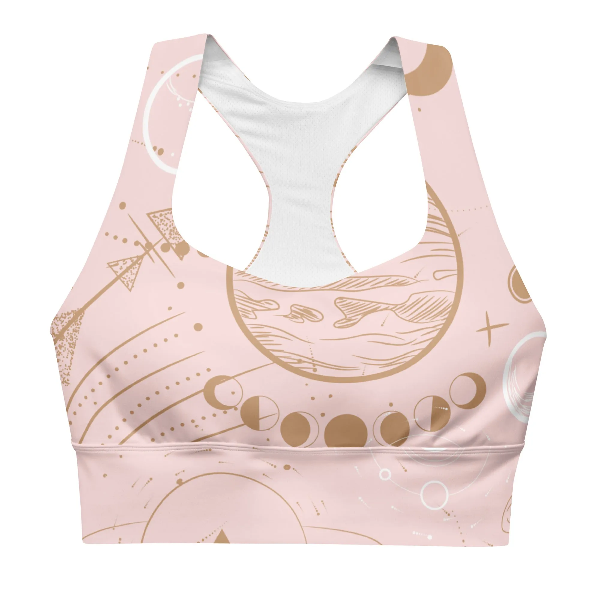 Celestial Style Longline Sports Bra, lioness-love
