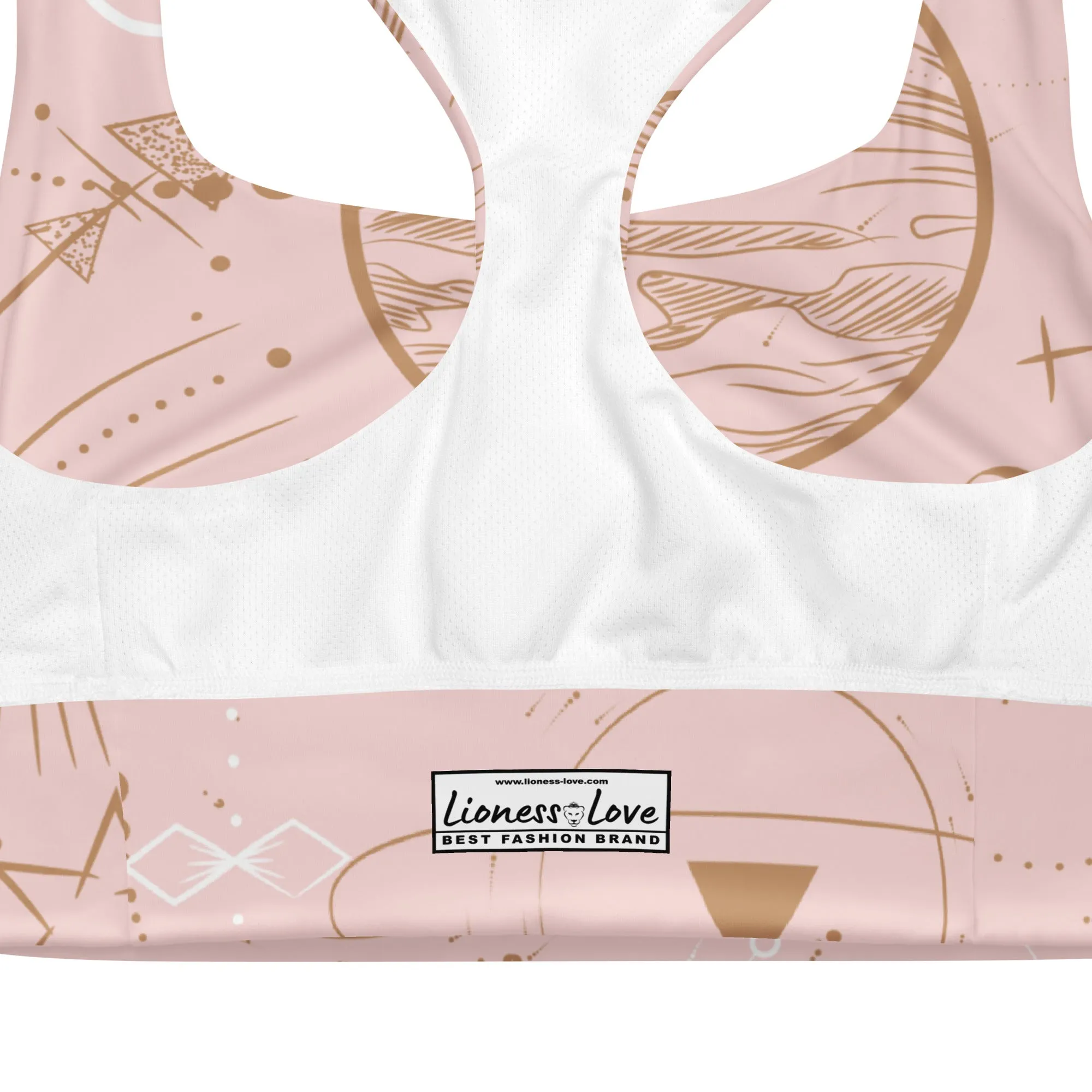 Celestial Style Longline Sports Bra, lioness-love