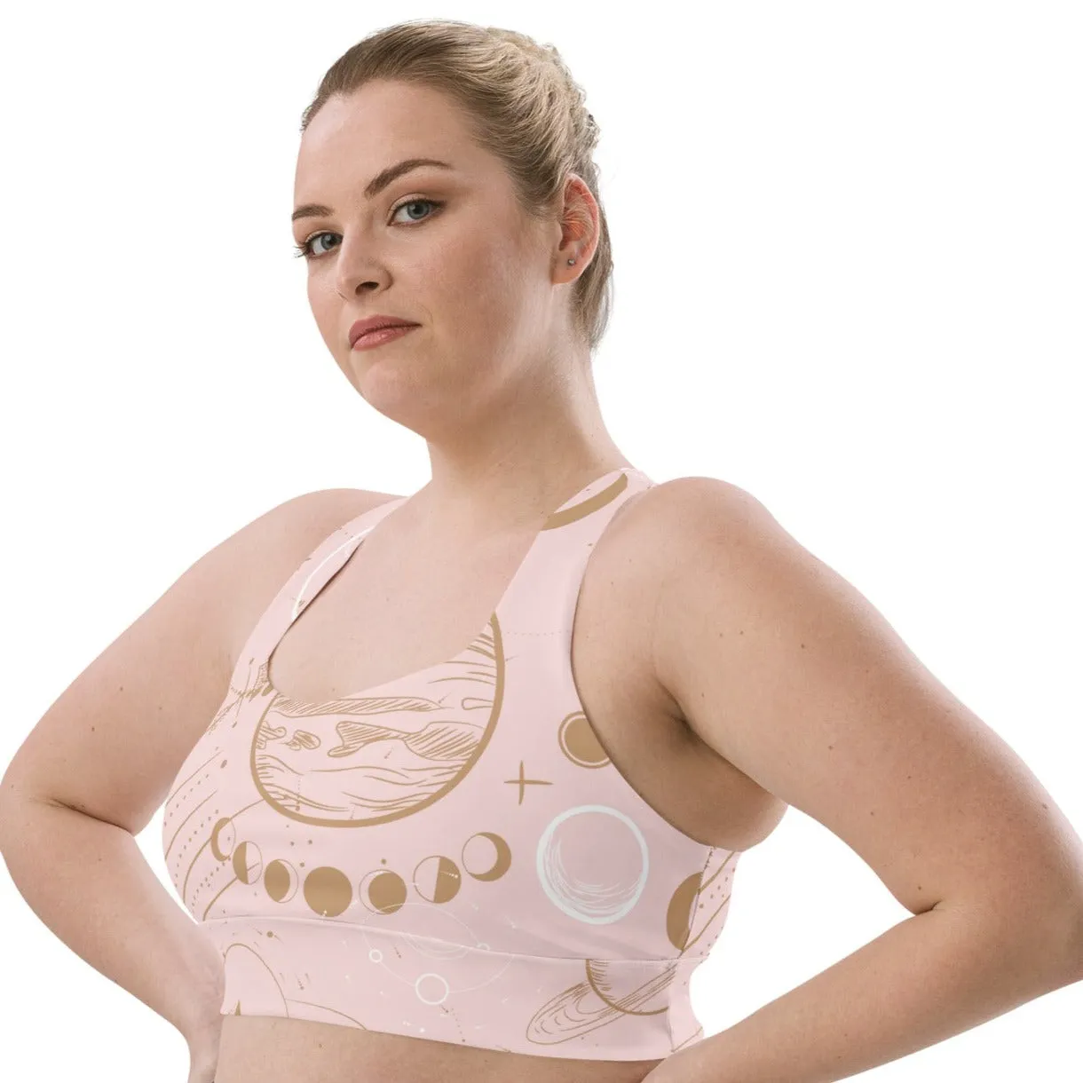 Celestial Style Longline Sports Bra, lioness-love
