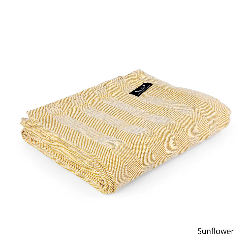 Chandani Organic Cotton Herringbone Yoga Blanket