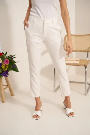 Cigarette Smoking Pants  White
