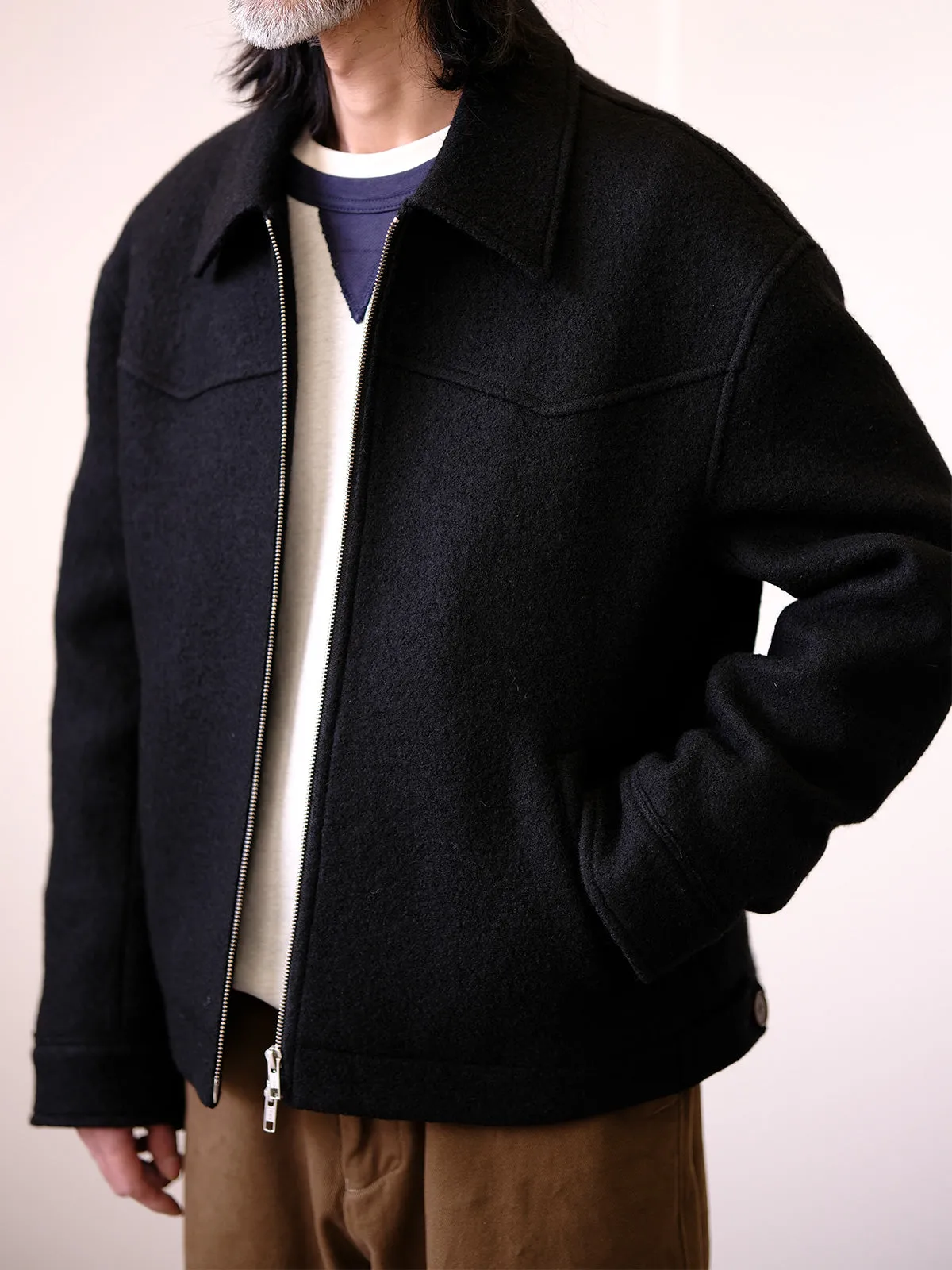 Classic Zip-Up Wool Jacket