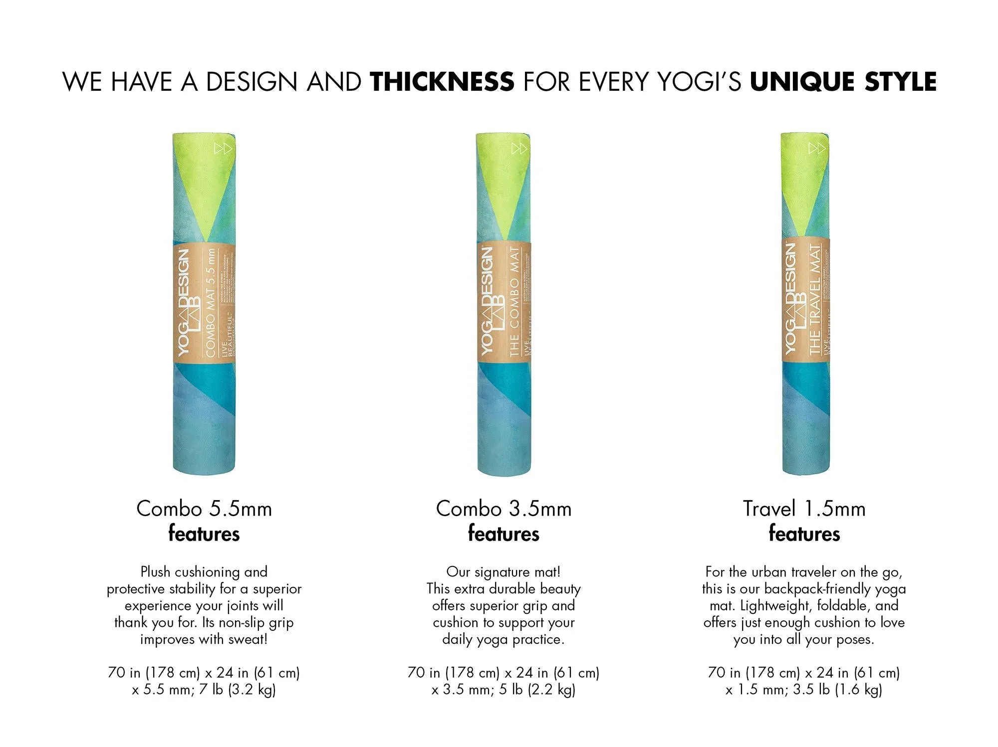 Combo Yoga Mat 3.5mm Geo
