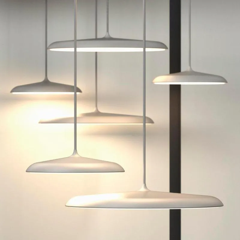 Contemporary Round Disc Pendant Light
