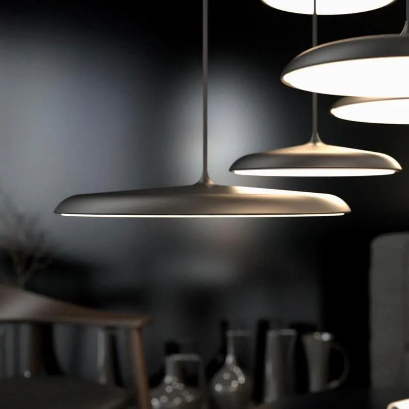 Contemporary Round Disc Pendant Light