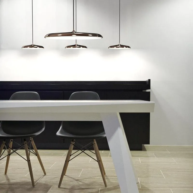 Contemporary Round Disc Pendant Light