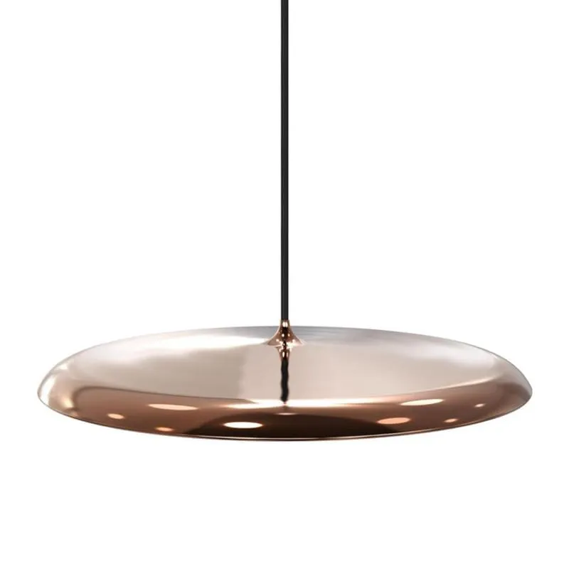 Contemporary Round Disc Pendant Light