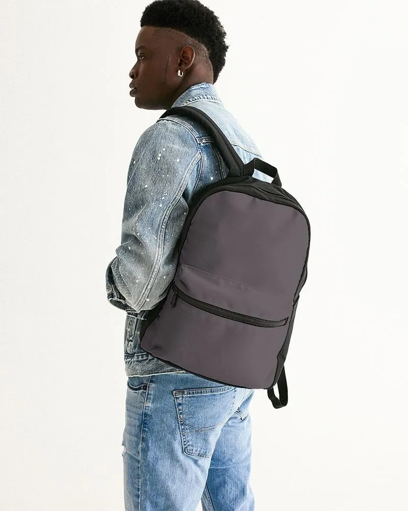 Dark Magenta Gray Canvas Backpack | Dark Pale Magenta Gray | C0M10Y0K80
