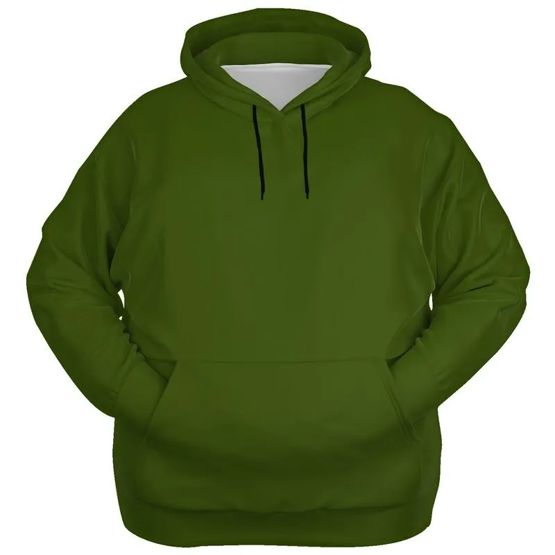 Dark Warm Green Hoodie | Unisex | with PLUS sizes | C38M0Y100K80
