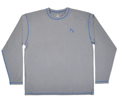 DryFins Gray Long Sleeve Rash Guard | Youth Size Swim Shirt
