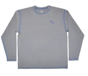 DryFins Gray Long Sleeve Rash Guard | Youth Size Swim Shirt
