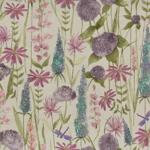 Florabunda Printed Cotton Fabric (By The Metre) Verde/Cream