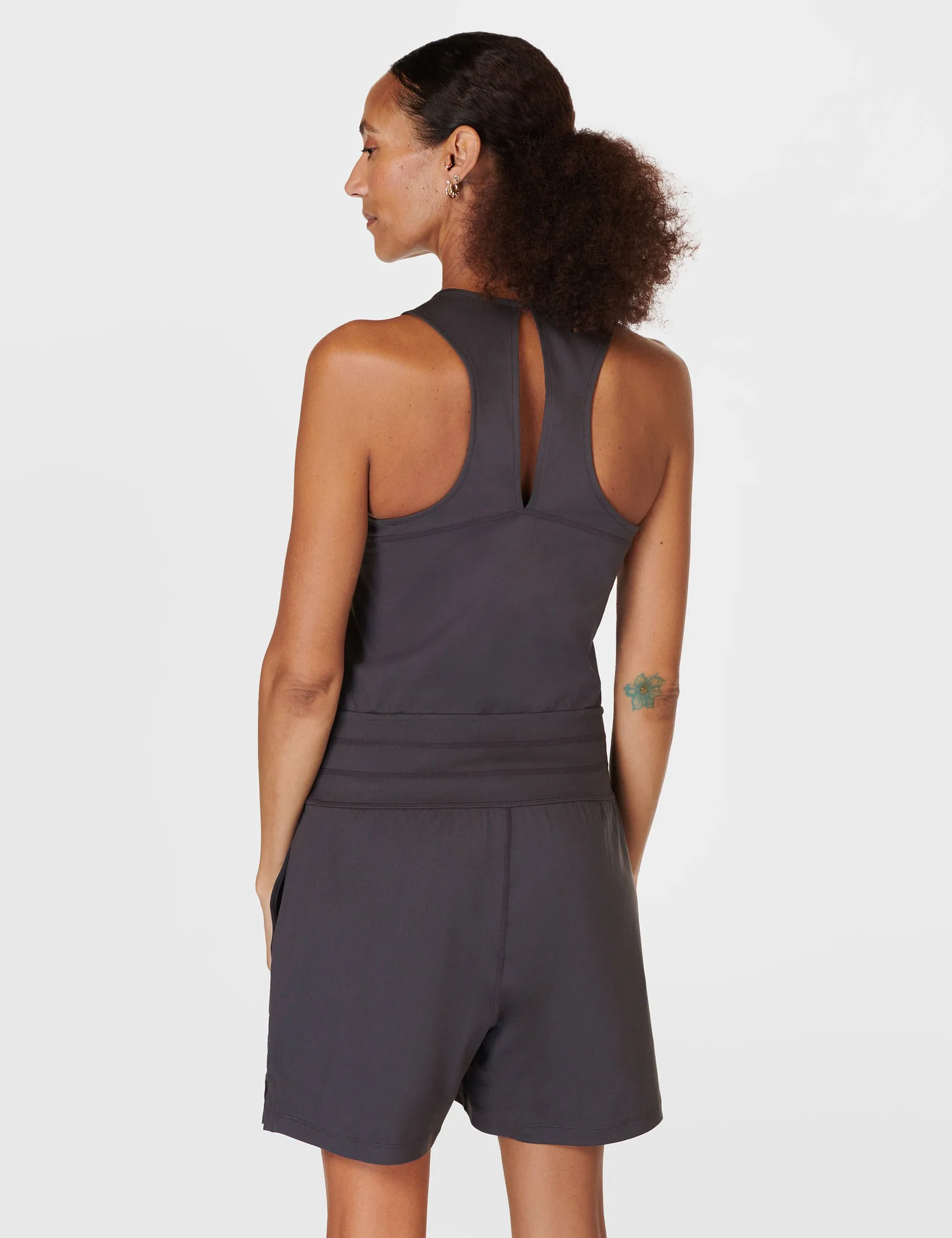 Gaia Performance Yoga Romper - Urban Grey