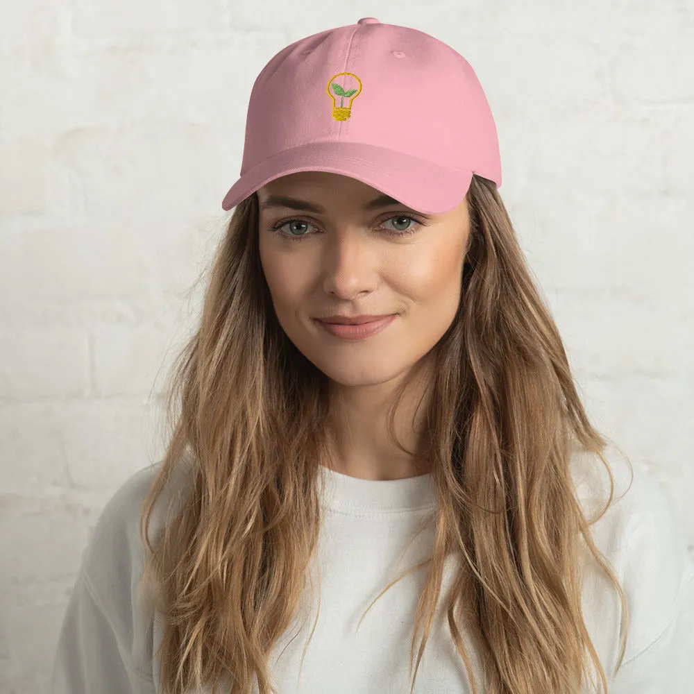 Garden Glow Lightbulb Garden Embroidered Dad Hat, lioness-love