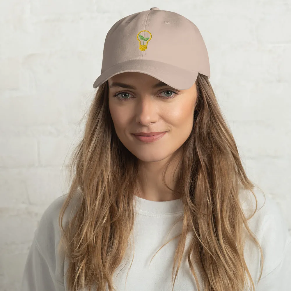 Garden Glow Lightbulb Garden Embroidered Dad Hat, lioness-love