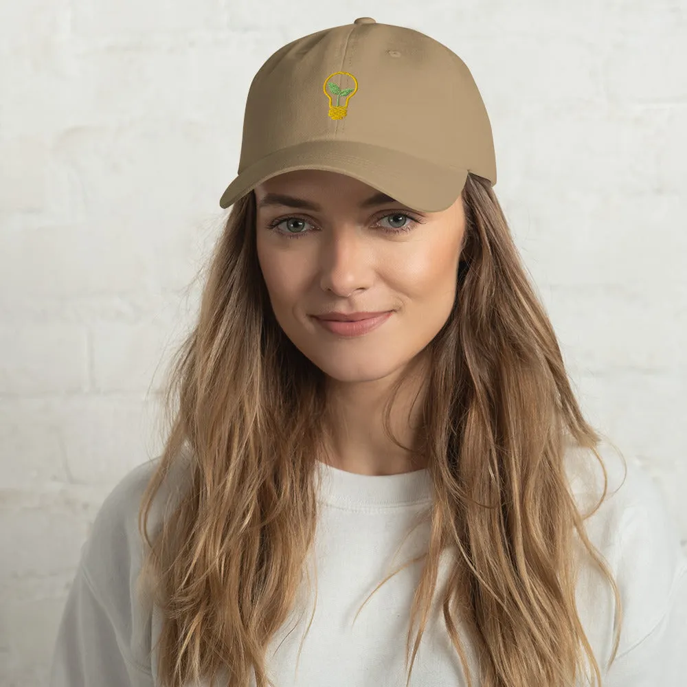 Garden Glow Lightbulb Garden Embroidered Dad Hat, lioness-love