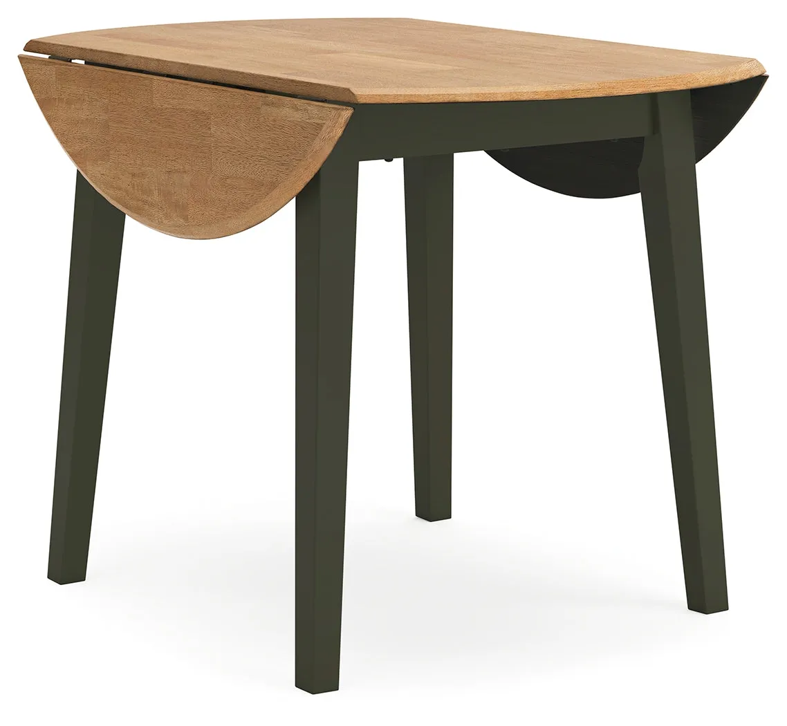 Gesthaven Dining Table and 4 Chairs in Natural/Green