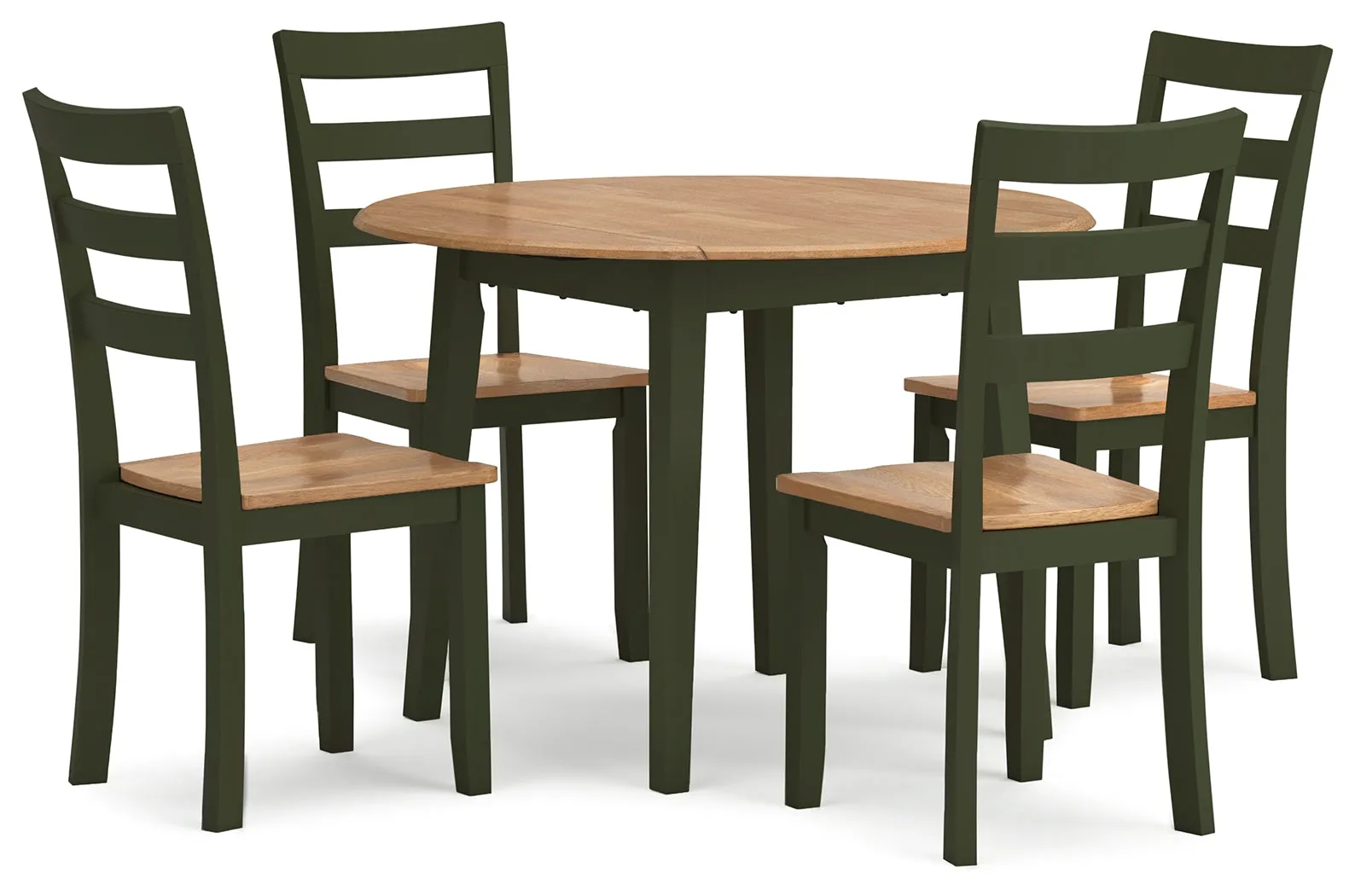 Gesthaven Dining Table and 4 Chairs in Natural/Green