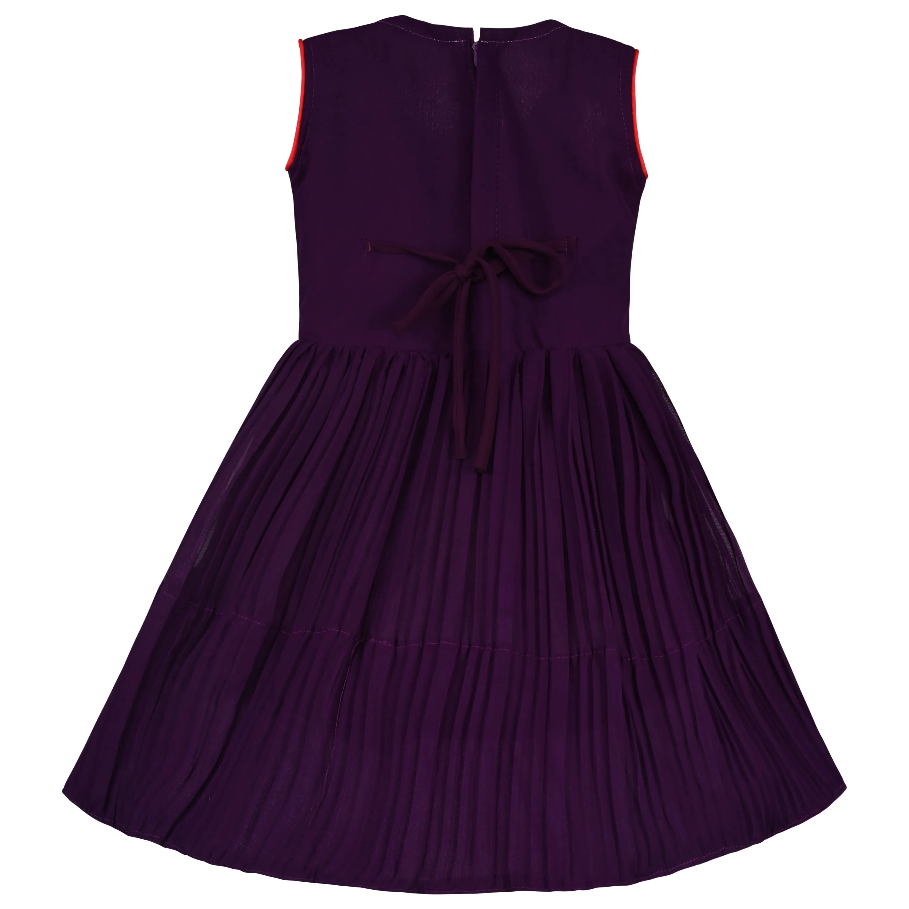 Girls Embroidered Fit and Flare Frock Dress