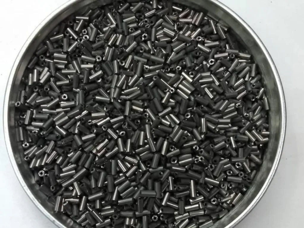 Graphite Grey Pipe Glass Seed Beads- 4.5 mm (Wholesale)