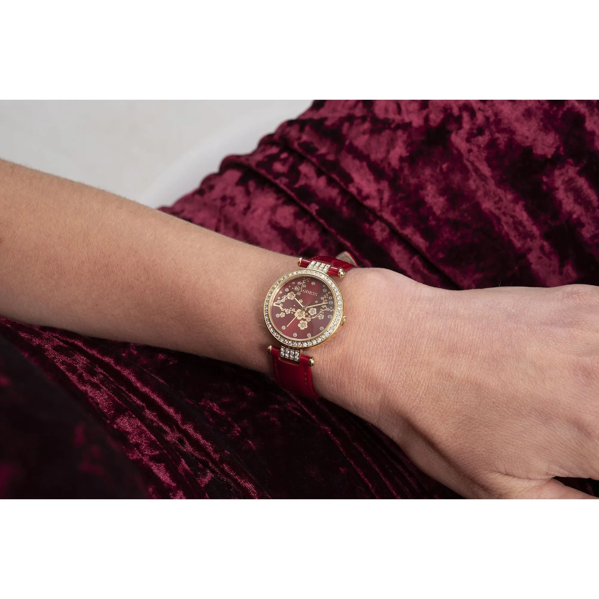 Guess Red Dial Women Analog Watch - GW0435L1
