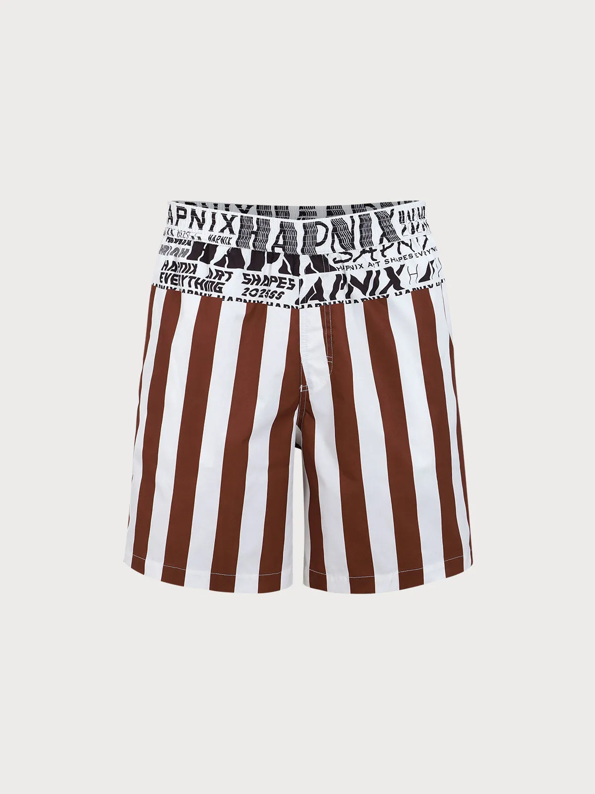 Hapnix® - The Coffee Stripe Men's 7" Swim Trunks