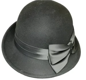 Hat - Black-Black Tie Ribbon Head Band-Women's-Ad1503A