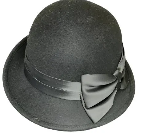 Hat - Black-Black Tie Ribbon Head Band-Women's-Ad1503A