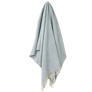 Herringbone Throw 185x140cm in duckegg