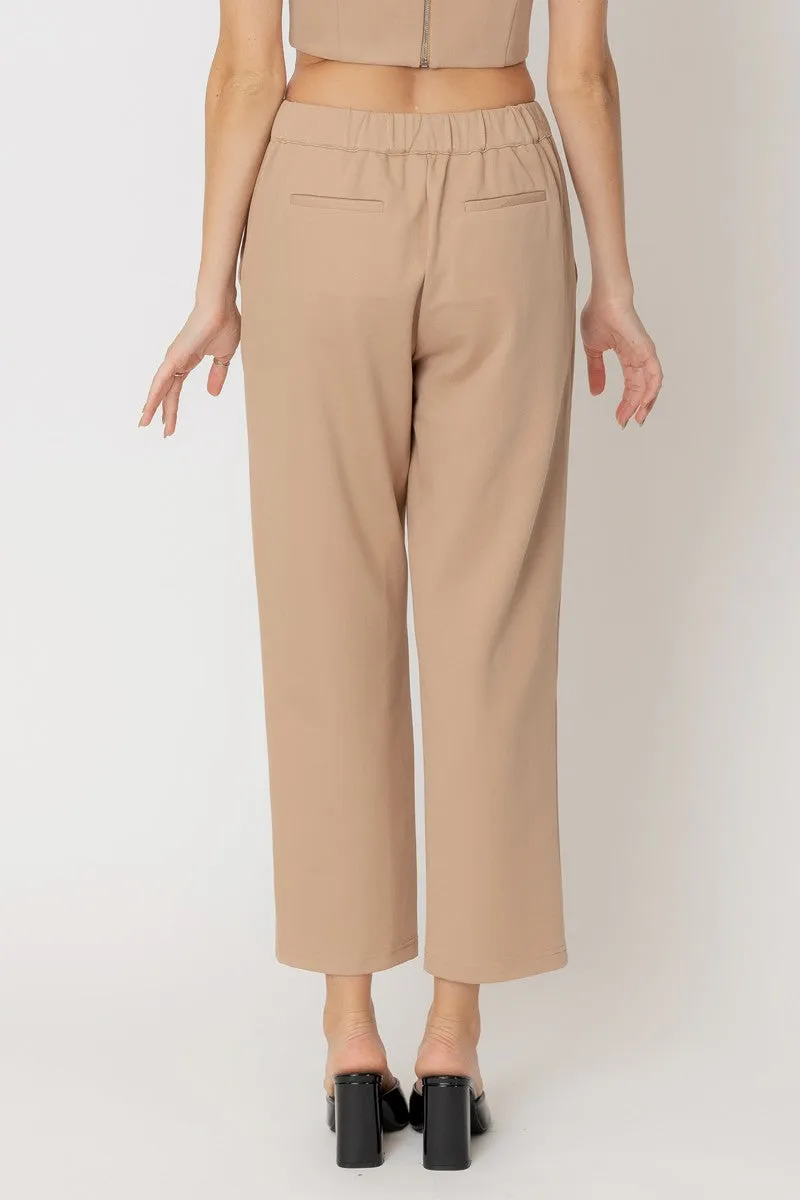 High Waist Pleated Pants
