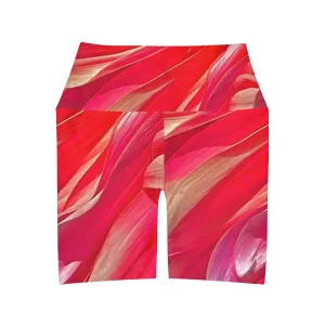 High Waisted Yoga Shorts|Floral Yoga Leggings|AOP