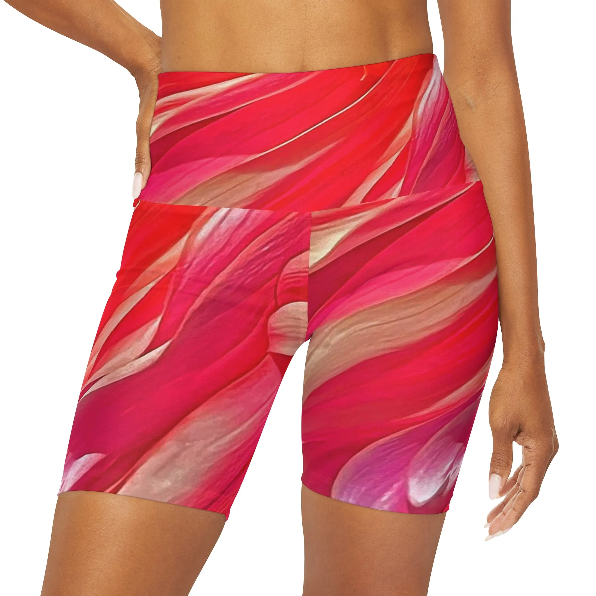 High Waisted Yoga Shorts|Floral Yoga Leggings|AOP